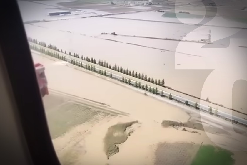 Η Εθνική Οδός έχει μετατραπεί σε μια τεράστια λίμνη (video)