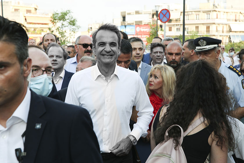 Εγκαίνια των σταθμών Αγία Βαρβάρα, Κορυδαλλός και Νίκαια, της γραμμής 3 του μετρό, από τον Πρωθυπουργό Κυριάκο Μητσοτάκη, στις 6 Ιουλίου, 2020