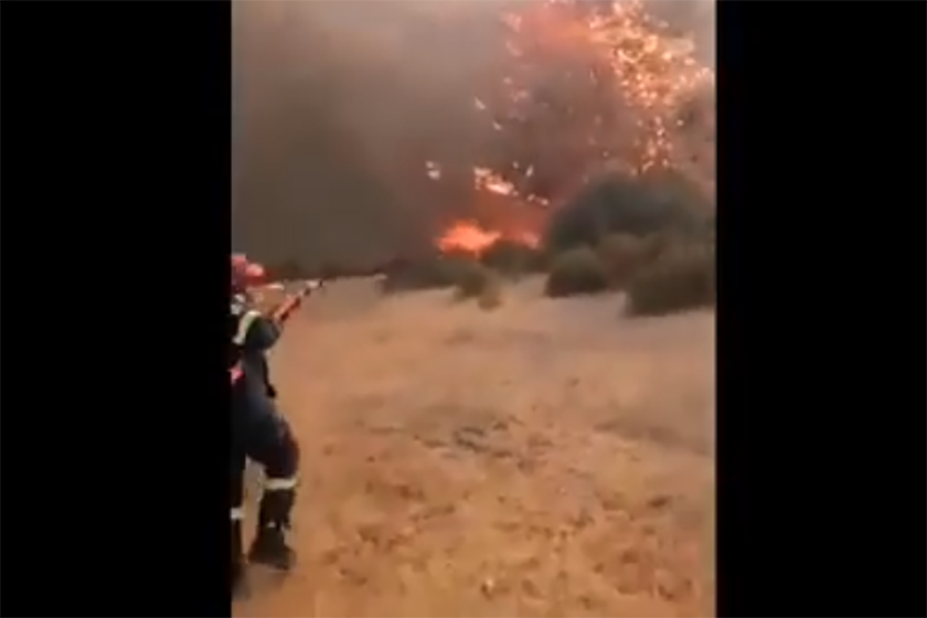 Κραυγή απόγνωσης στη φλεγόμενη Ρόδο: «Ένα όχημα είμαστε και 5 πυροσβέστες - Καίγονται ελάφια, καίγονται τα πάντα» (video)