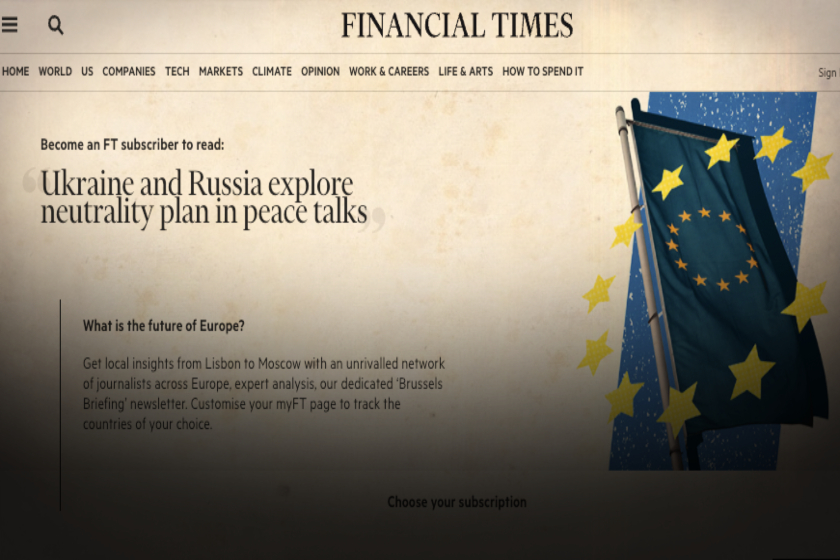 Financial Times: «Συμφωνία 15 σημείων μεταξύ Ουκρανίας και Ρωσίας - Εγγυήτρια δύναμη η Τουρκία» (video)