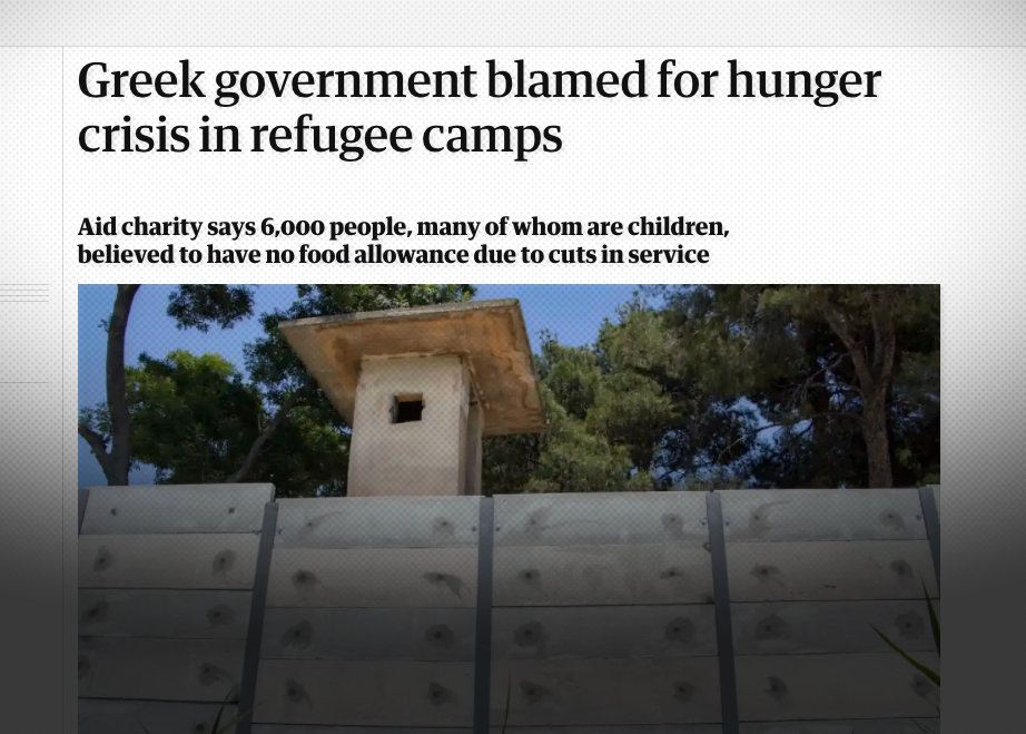 GUARDIAN: Η κρίση πείνας σε προσφυγικούς καταυλισμούς είναι συνειδητή πολιτική απόφαση