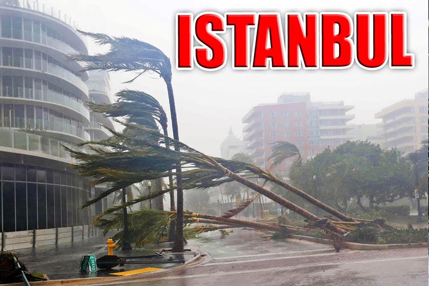 Απίστευτες εικόνες από θυελλώδεις ανέμους που σαρώνουν την Κωνσταντινούπολη (video)